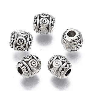 PH PandaHall 1 Box About 58pcs 12 Styles Antique Silver Tibetan Style Alloy European Beads Connectors Bails Beads and Charms for DIY Necklace Pendants Making 